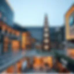 A panoramic view of Deira City Mall showcasing its modern architecture