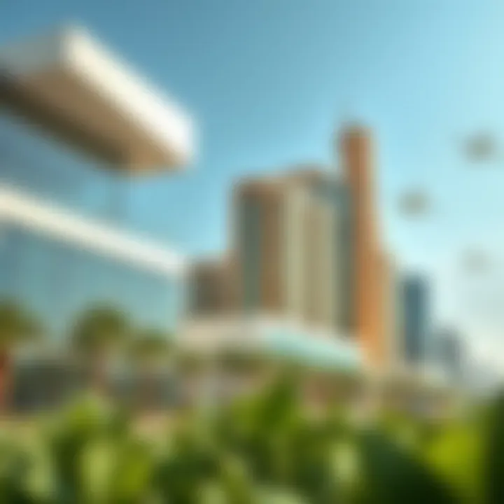 Modern Architecture in Diab Al Anzi Stunning skyline of Diab Al Anzi showcasing modern architecture and urban planning