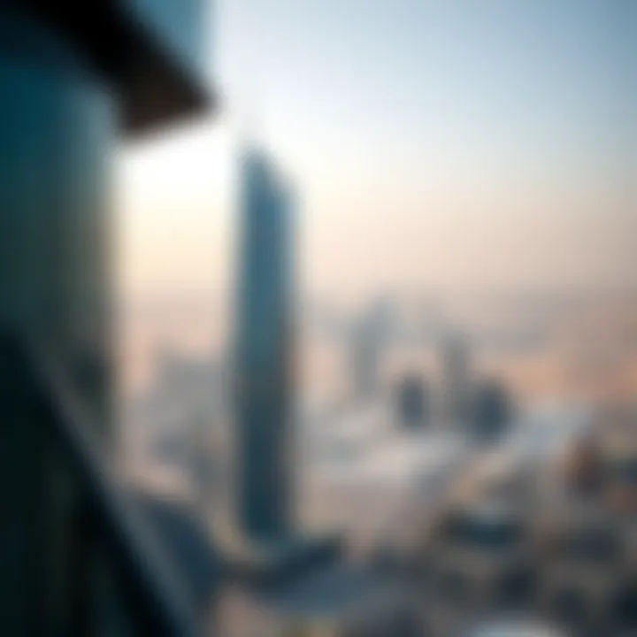 Aerial view of the DIFC Gate Building amidst the Dubai skyline