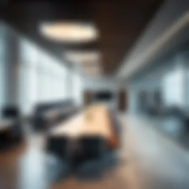 Interior view showcasing the modern workspace in DIFC Gate Building