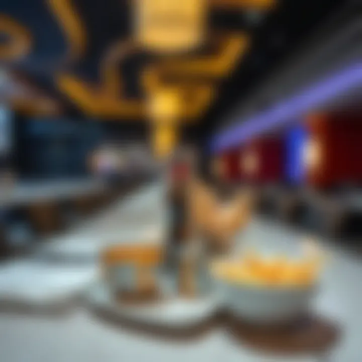 Dining options available at the cinema