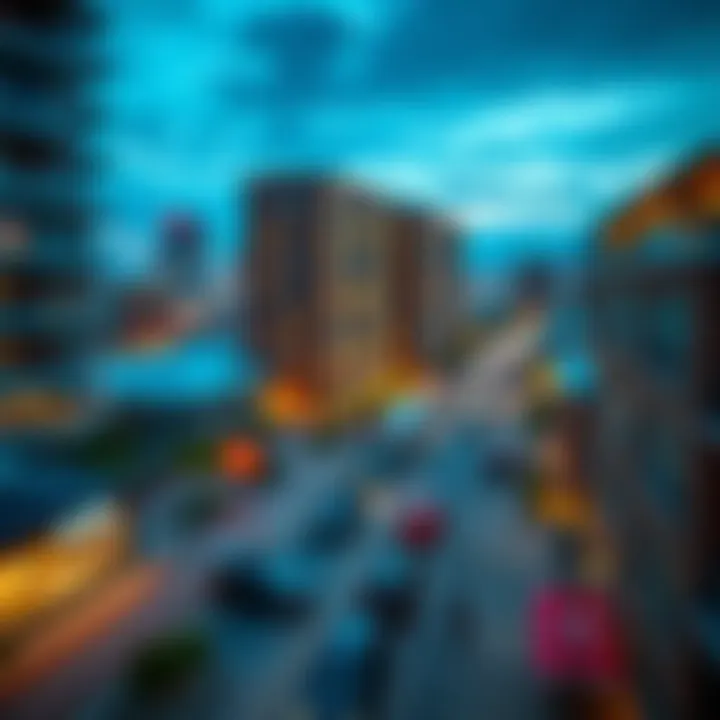 Vibrant Community Views of District One Panoramic view of District One showcasing its vibrant community