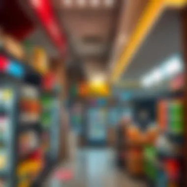 Interior of the convenience store featuring local products and amenities
