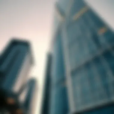 Architectural Brilliance of the Index Tower Architectural details of the Dubai Index Tower's facade