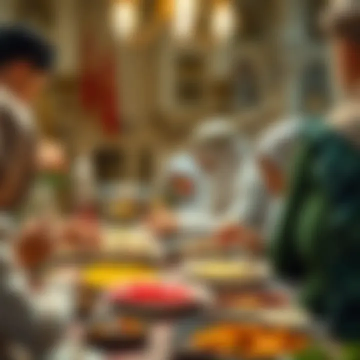 A family enjoying traditional Eid meals together