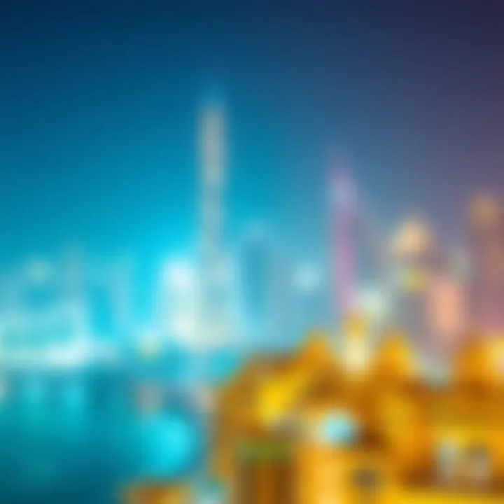 Luxurious Dubai skyline illuminated for Eid celebrations