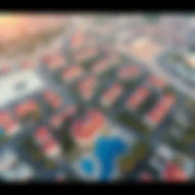 Aerial view of exclusive neighborhoods in Dubai