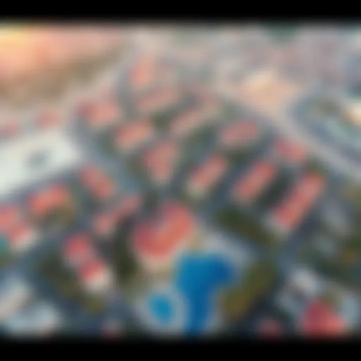 Aerial view of exclusive neighborhoods in Dubai