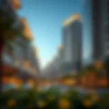 Luxurious residences lining Emaar Boulevard