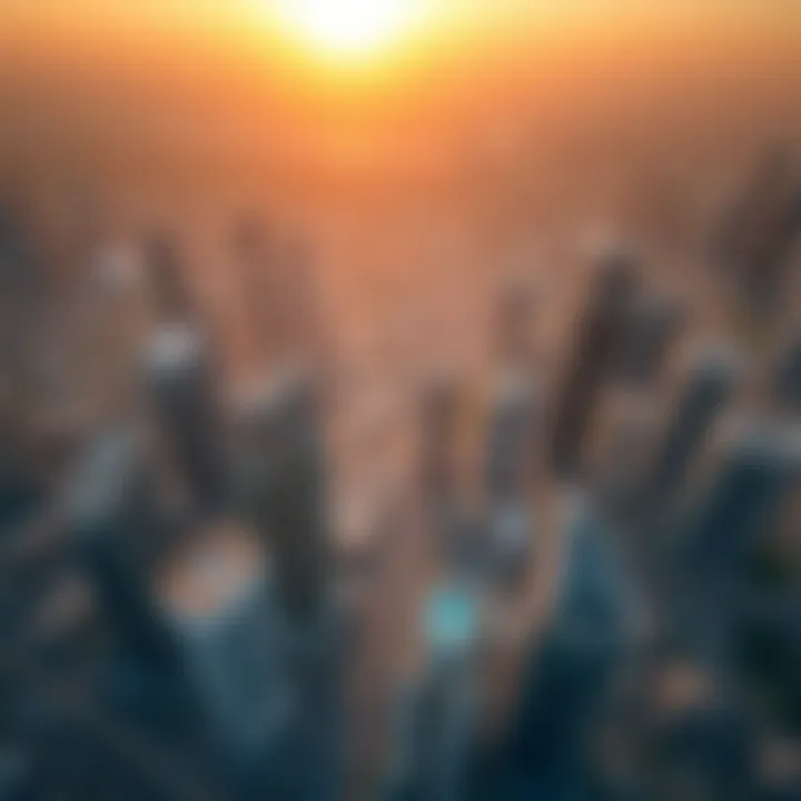 Emaar's Ongoing Developments in Dubai Aerial view of Dubai skyline with ongoing Emaar projects