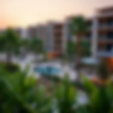 Community area featuring green spaces and recreational facilities