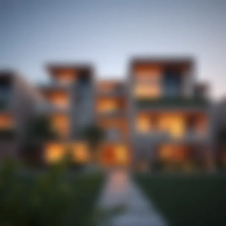 Exterior view showcasing the modern architecture of Etihad Eco Residence