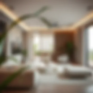 Interior space demonstrating eco-friendly materials and design elements