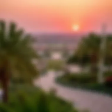 Scenic view of Al Nahda park and surroundings