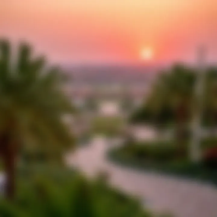 Scenic view of Al Nahda park and surroundings