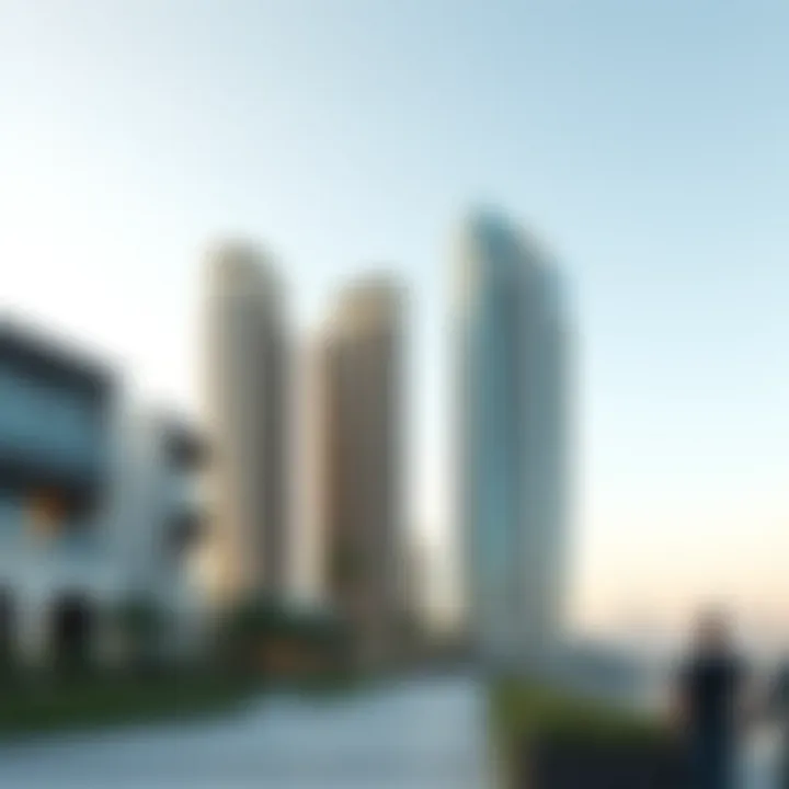 Luxurious Coastal Living Luxurious residential towers along the coast