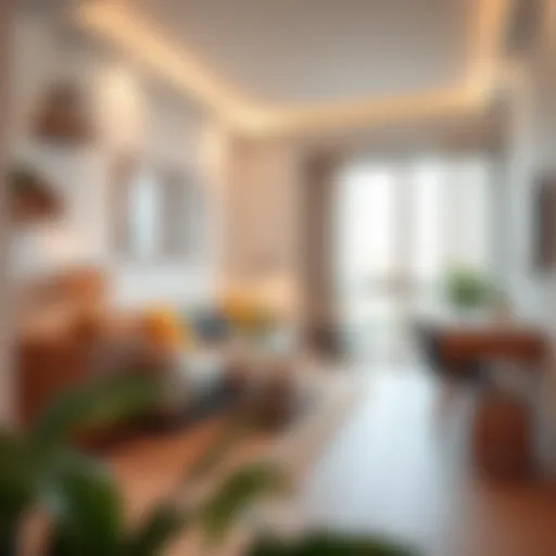 Cozy studio apartment showcasing modern decor