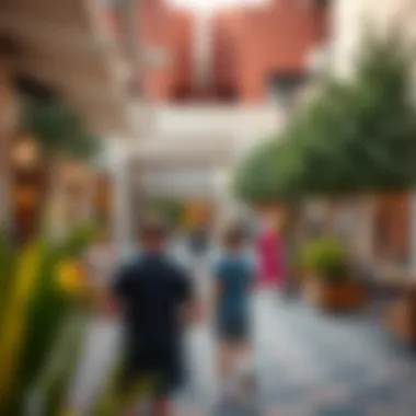 Vibrant community spaces in Al Gadeer filled with families and recreational activities