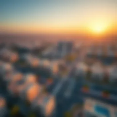 Aerial view of Al Nahda 2 showcasing the blend of residential and commercial properties