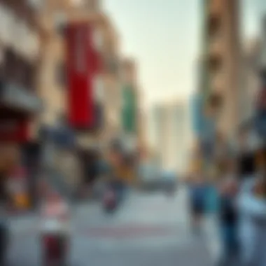 Commercial Hub of Al Saada Street Commercial establishments along Al Saada Street bustling with activity