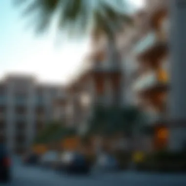 Residential Living on Al Saada Street Residential buildings on Al Saada Street reflecting Dubai's urban living