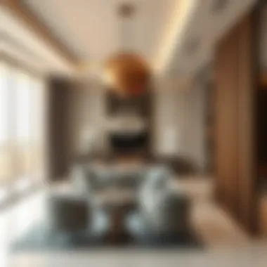 Modern Interior Design of Al Warsan Tower Interior design elements of Al Warsan Tower