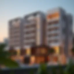 Modern apartment building in Al Quoz