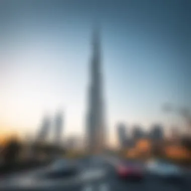 The iconic Burj Khalifa towering over Dubai's skyline
