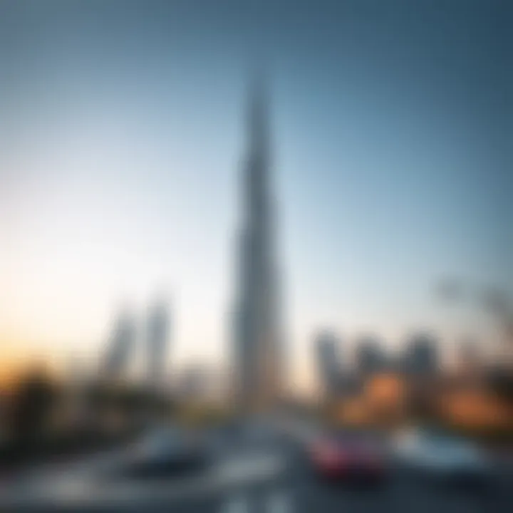 The iconic Burj Khalifa towering over Dubai's skyline