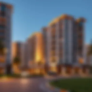 Luxury residential buildings in Arjan demonstrating real estate trends