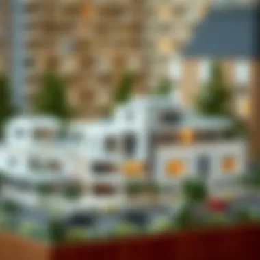 Architectural model showcasing Azizi Properties' innovative designs