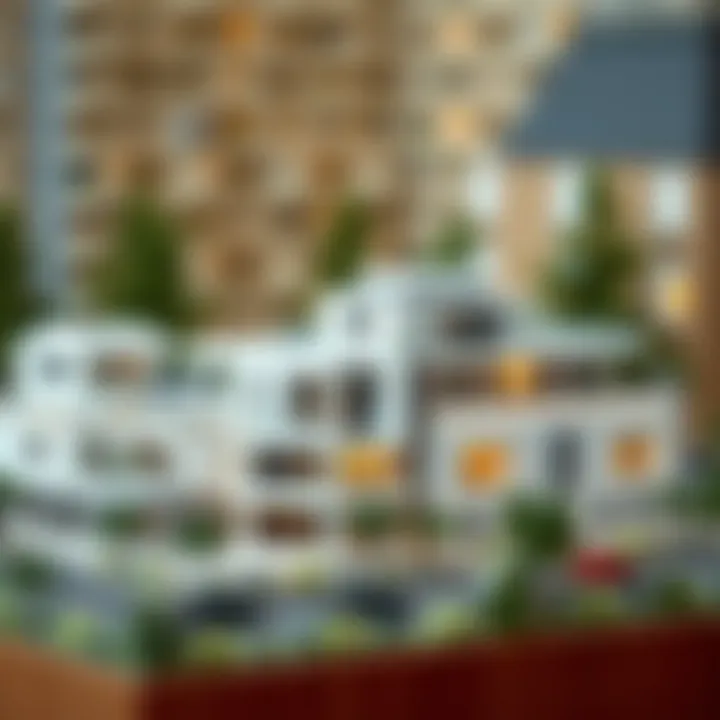 Architectural model showcasing Azizi Properties' innovative designs