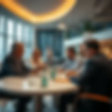 Investors discussing opportunities in Dubai's real estate market