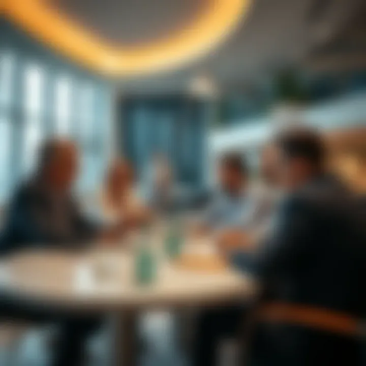 Investors discussing opportunities in Dubai's real estate market