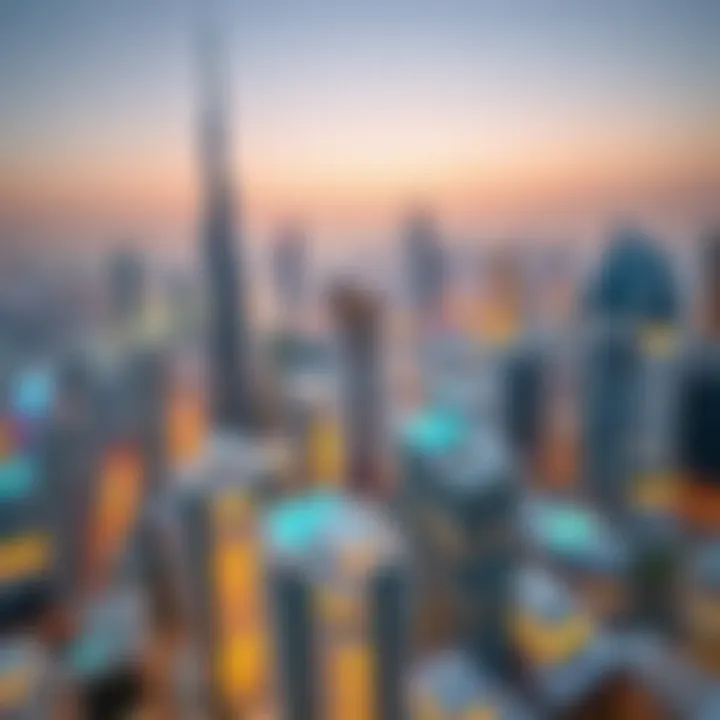 Aerial view of Dubai skyline with Baccarat Residences in the foreground