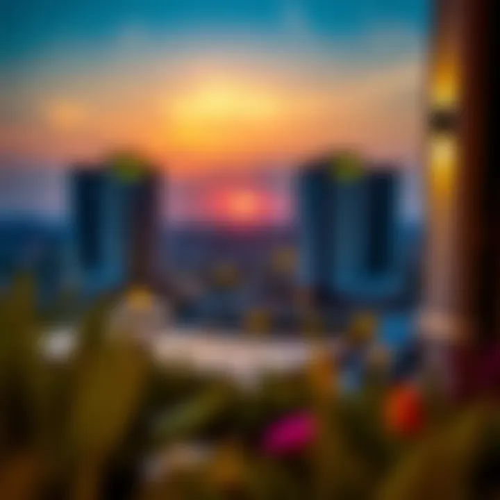 Stunning sunset view from Balqis Residence