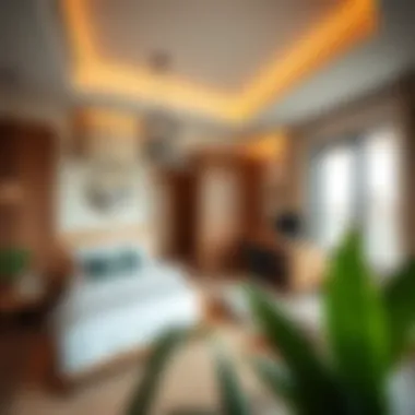 Stylish bedroom setup in a shared accommodation