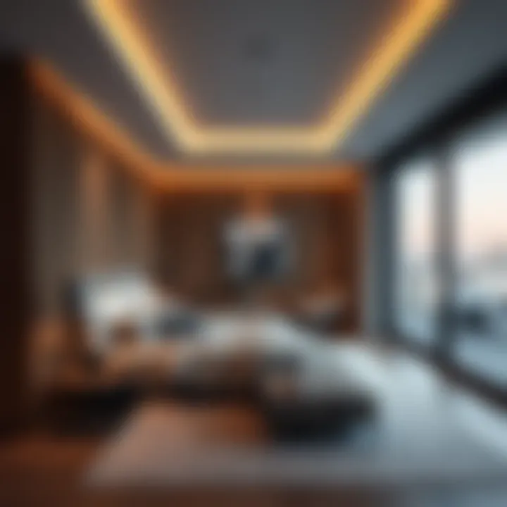 Interior of a modern marina apartment