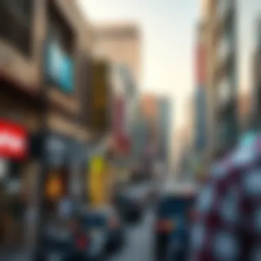 Commercial Vibrancy of البوليفارد دبي Vibrant commercial areas bustling with activity in البوليفارد دبي