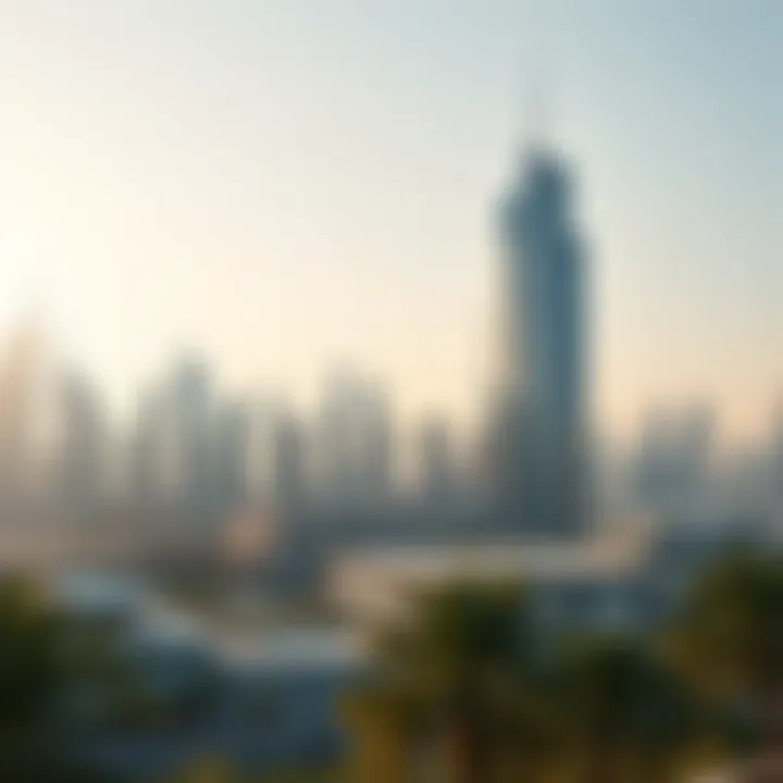 Building K1 Integrated into Dubai's Skyline Surrounding landscape highlighting the integration of Building K1 within Dubai's skyline