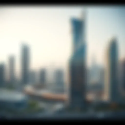 Panoramic View of Building K1 A panoramic view showcasing the breathtaking design of Building K1 in Dubai