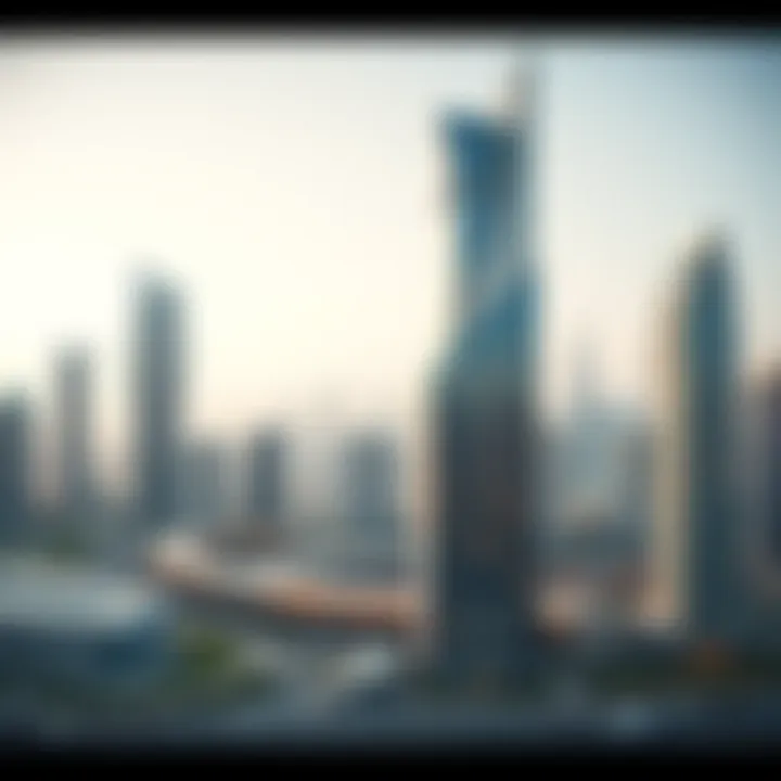 Panoramic View of Building K1 A panoramic view showcasing the breathtaking design of Building K1 in Dubai