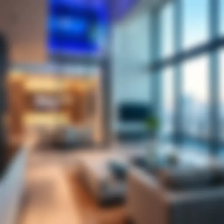 Interior shot highlighting modern living spaces in Casa Tower