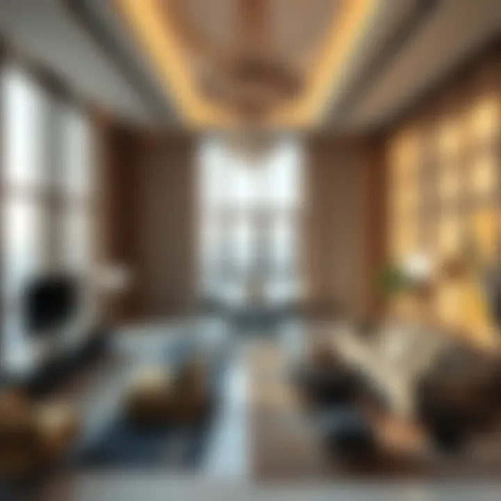 Inside Dubai's Premier High-Rise Living Luxurious interiors of a high-rise apartment in Dubai