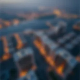Aerial view of Jumeirah Lake Towers showcasing Cluster C