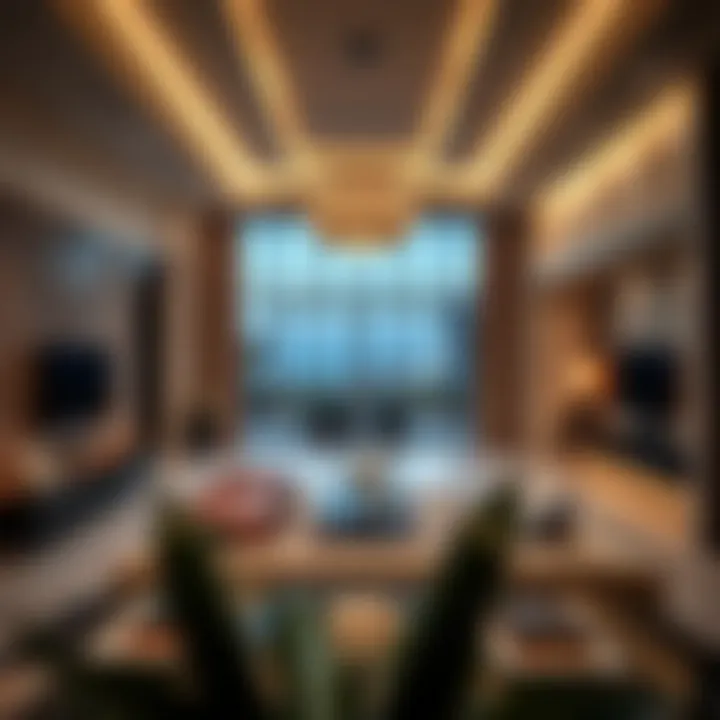 Luxurious interior design of a modern villa