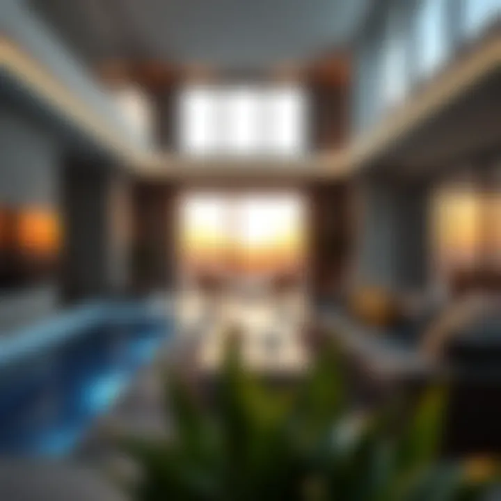 Smart home technology features in a villa