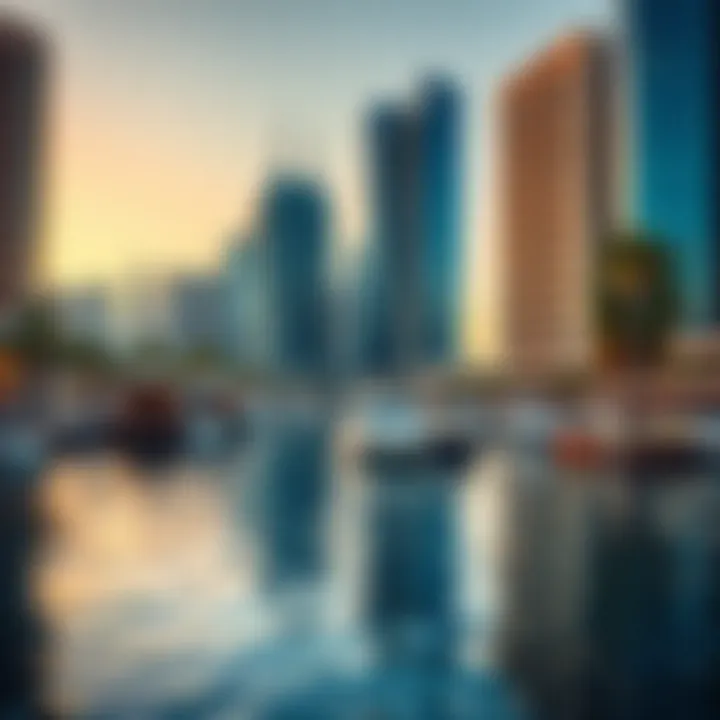 Stunning waterfront landscape of Dubai's Creek area