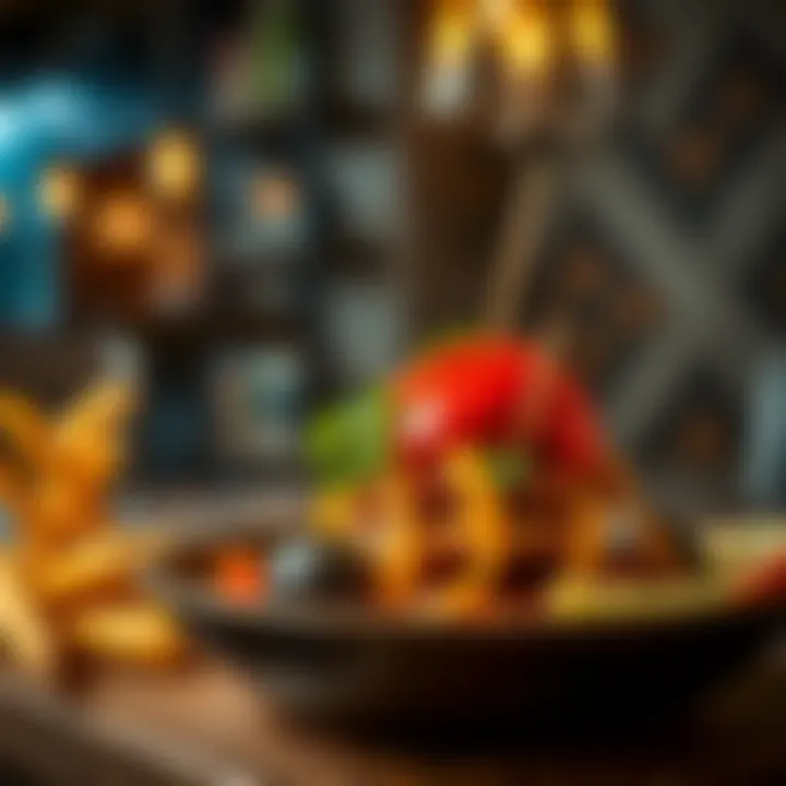 Vibrant Local Cuisine in Dubai A vibrant dish showcasing local ingredients