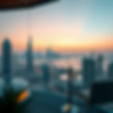 Stunning view of Dubai skyline from Damac Maison Bays Edge